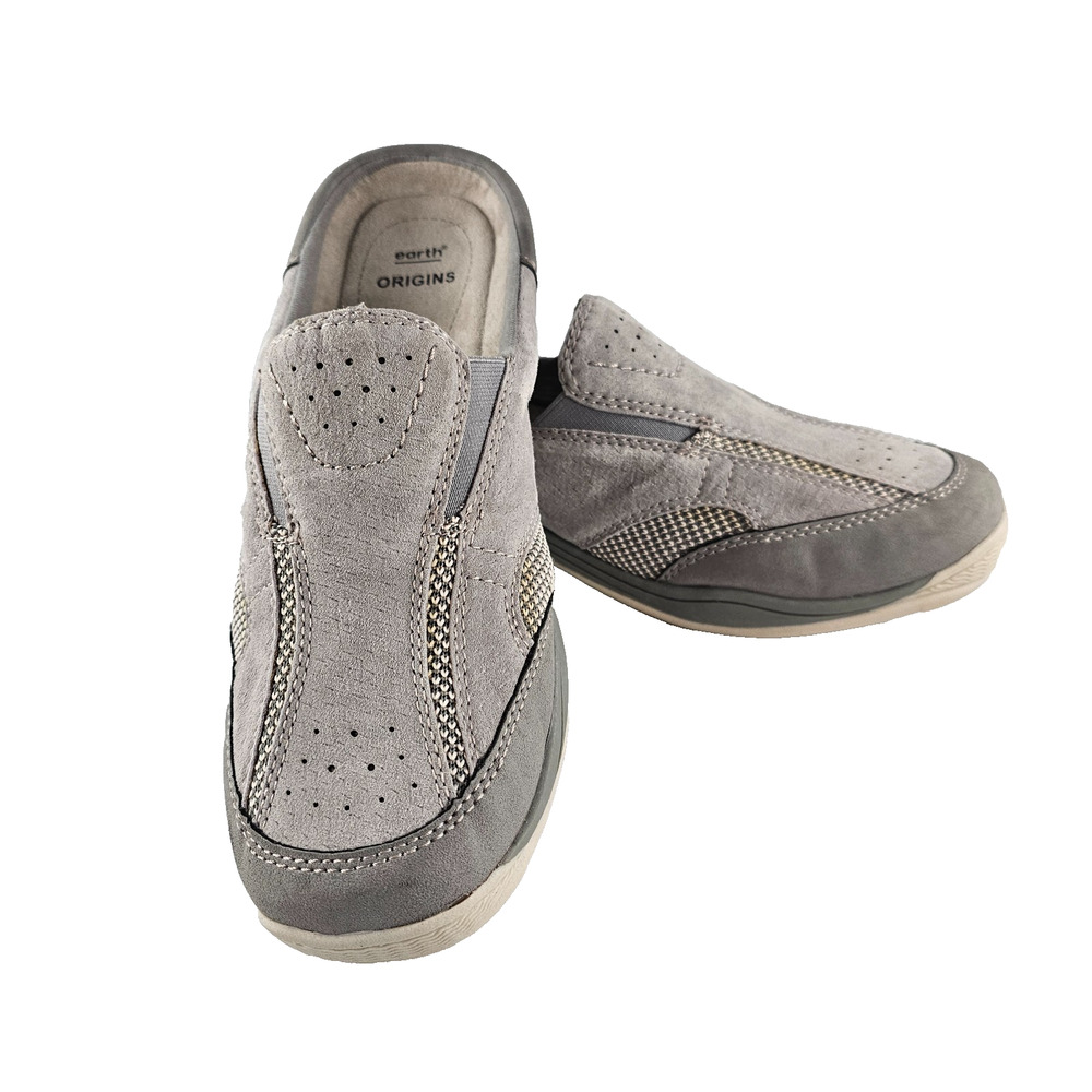 Earth Origins Clara Courtney Shoes Women’s 9 M Grey Slip-On Comfort Sneaker
